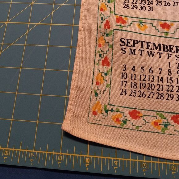 Vintage Fabric Calendars (2) - Picture 3 of 6